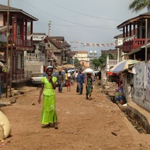 Typical street in an upper class quarter of Freetown